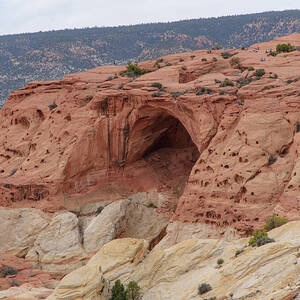 Natural Arch in Desert Landscape by Brandon Wichmann