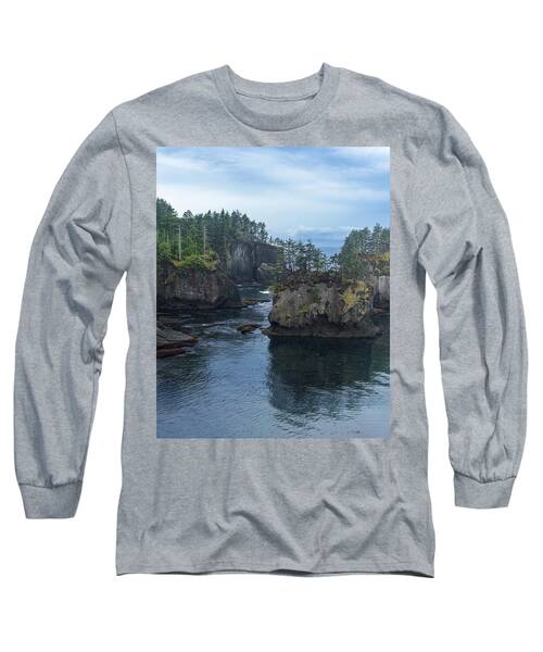 Serene Coastal Rocky Landscape Long Sleeve T-Shirt