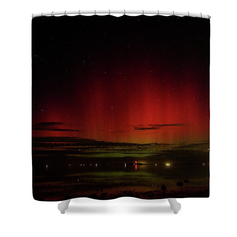 Mesmerizing Northern Lights Display Shower Curtain