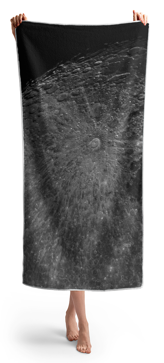 Lunar Surface Craters In Detail Beach Towel