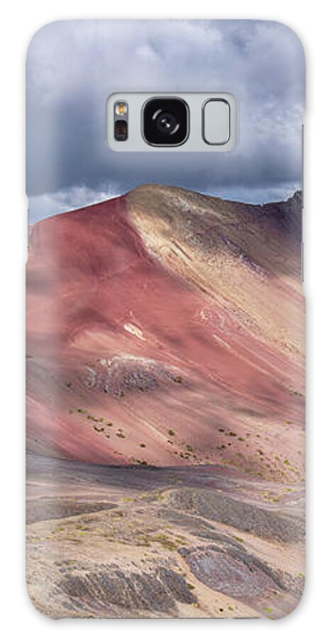 Rainbow Mountain Range Under Cloudy Skies Galaxy Case