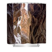 Sunlit Canyon Walls In The Narrows Shower Curtain
