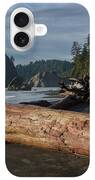 Driftwood on a Pebbled Beach iPhone Case