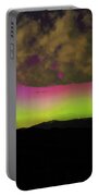 Vibrant Aurora Over Wasatch Mountain Range Portable Battery Charger