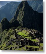 Majestic Ruins In A Mountain Valley Metal Print