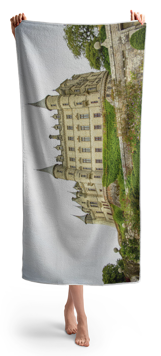 Majestic Castle On Hill Beach Towel