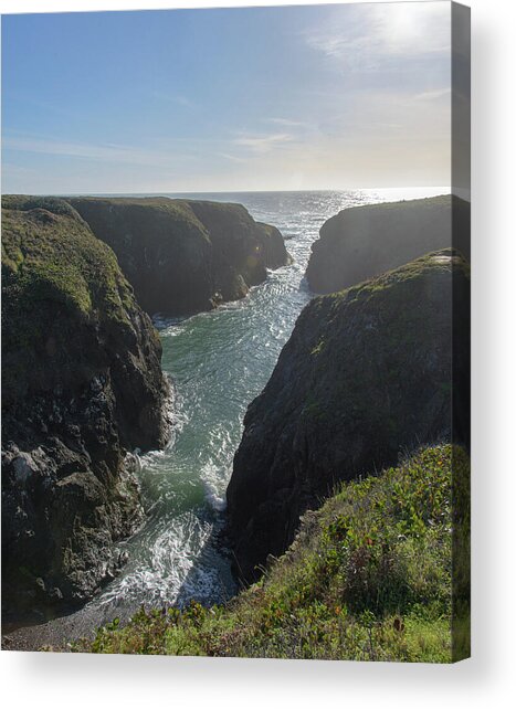 Dramatic Coastal Cliff Scene Acrylic Print