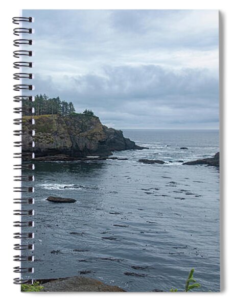 Serene Coastal Cliffs at Dawn Spiral Notebook