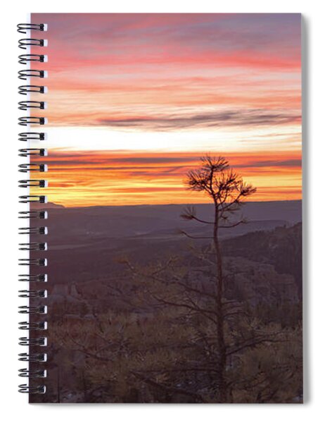 Serene Mountain Sunrise In Bryce Canyon National Park Spiral Notebook