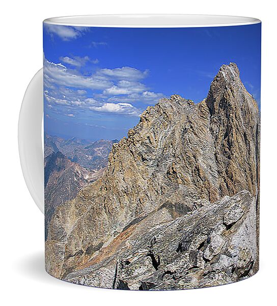 Majestic Mountain Peak Under Clear Skies Coffee Mug