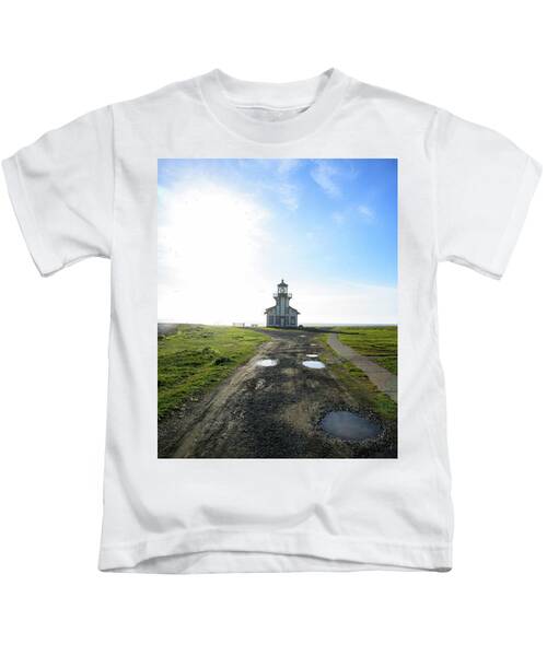 Lighthouse Under A Bright Sky Kids T-Shirt