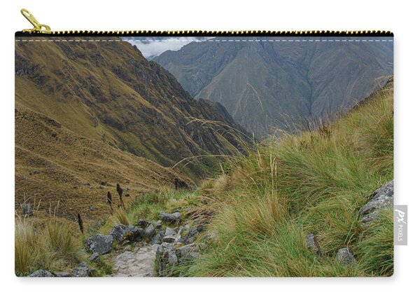 Trail Through Majestic Mountain Landscape To Dead Woman's Pass Zip Pouch