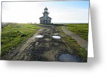 Lighthouse Under A Bright Sky Greeting Card