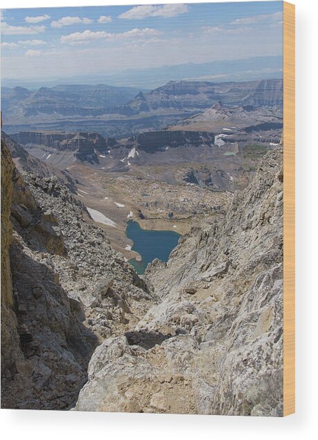 Breathtaking Middle Teton Mountain View Wood Print