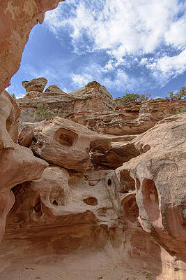 Nature Wall Art featuring the photograph Majestic Rock Formations In Capitol Reef National Park by Brandon Wichmann