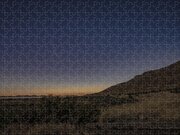Twilight Comet Over Desert Landscape Jigsaw Puzzle