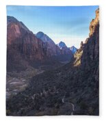 Breathtaking Valley Vista In Zion National Park Fleece Blanket