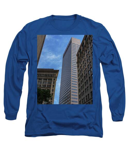 Skyscrapers Against Blue Sky Long Sleeve T-Shirt