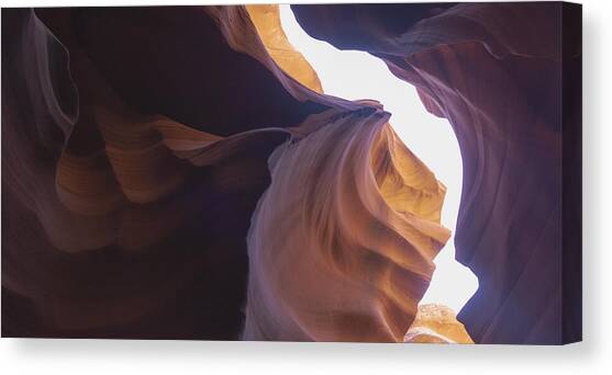 Antelope Canyon Curves and Light Play Canvas Art Print by Brandon Wichmann
