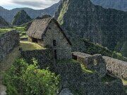 Ancient Ruins With Majestic Mountain Backdrop Jigsaw Puzzle