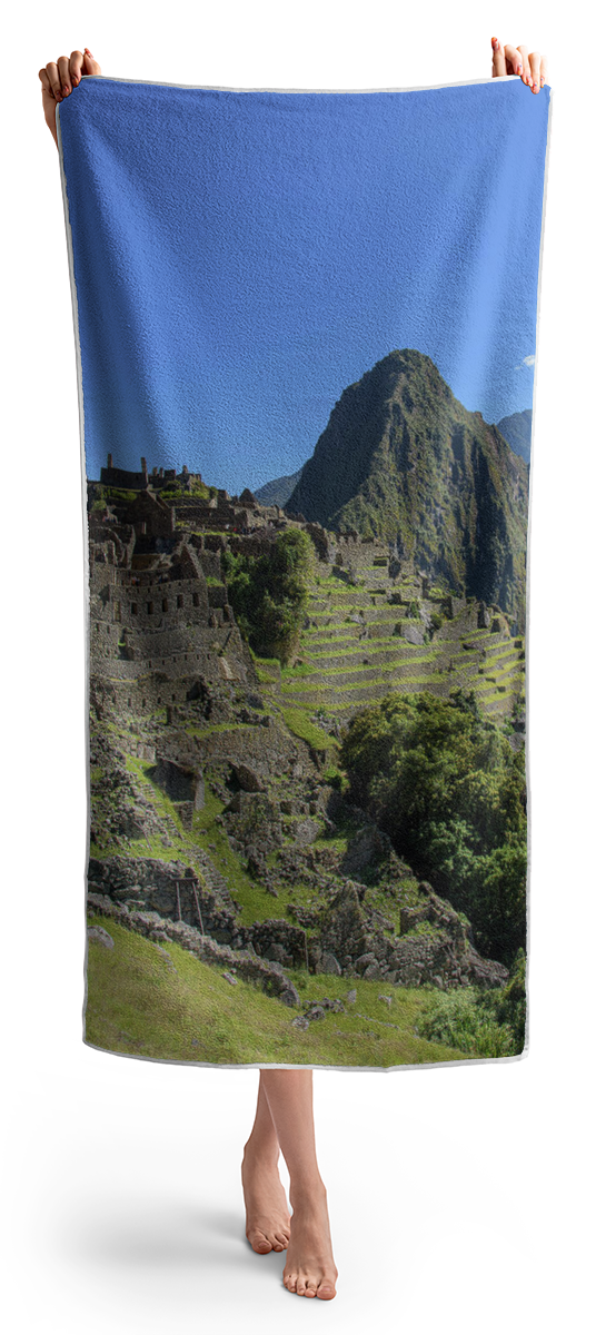 Machu Picchu In Sunlit Splendor Beach Towel