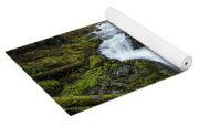 Serene Flow Through Mossy Forest Yoga Mat