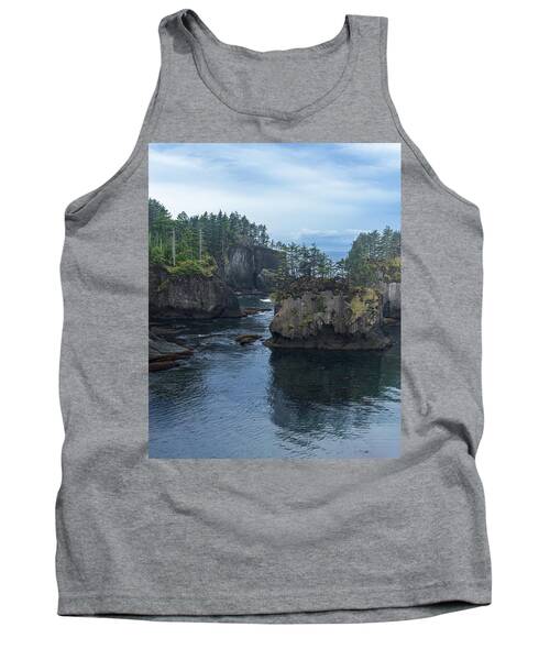 Serene Coastal Rocky Landscape Tank Top