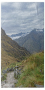 Trail Through Majestic Mountain Landscape To Dead Woman's Pass Bath Towel