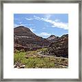 Winding Road Through Desert Canyon Framed Print