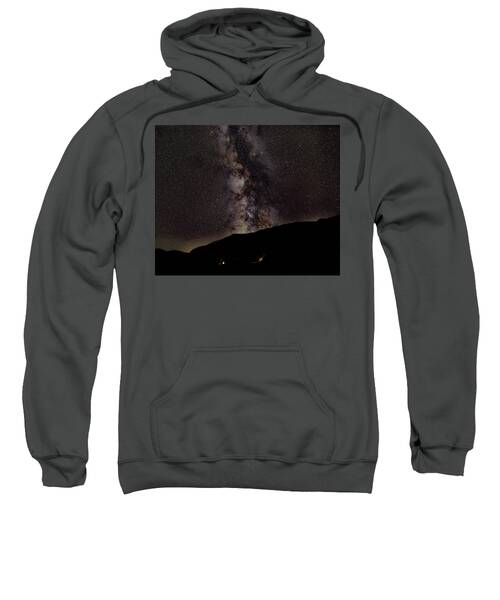 Starry Night Over Mountain Landscape Sweatshirt