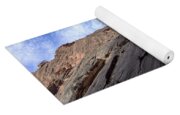 Towering Canyon Cliffs And Blue Sky Yoga Mat