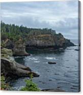 Serene Coastal Cliffs at Dawn Canvas Print