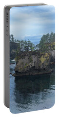 Serene Coastal Rocky Landscape Portable Battery Charger