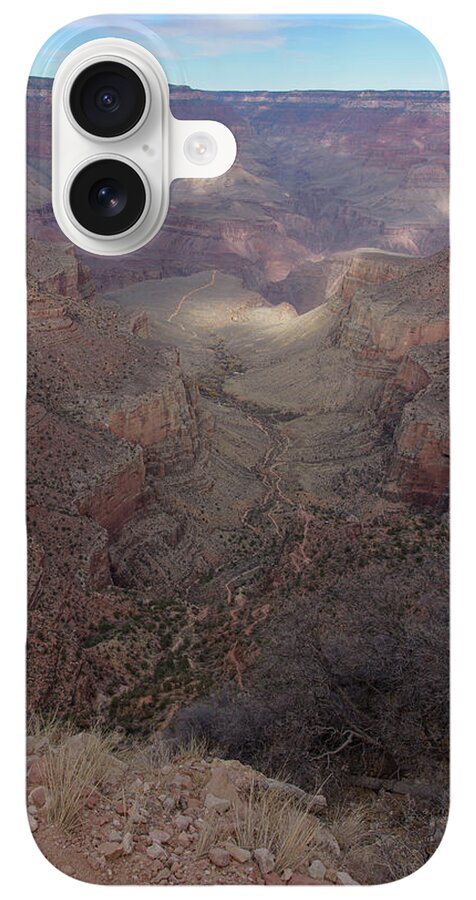 Majestic Grand Canyon Overlook Under Azure Sky iPhone Case