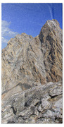 Majestic Mountain Peak Under Clear Skies Beach Towel