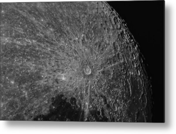 Lunar Surface Craters In Detail Metal Print