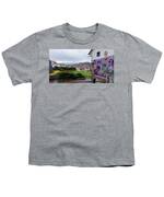 Street Scene with Colorful Mural Youth T-Shirt