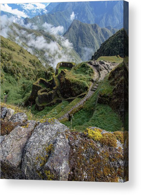Misty Mountain Pathway Of The Inca Trail Acrylic Print