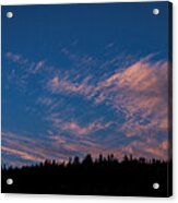Twilight Over Forested Horizon Acrylic Print