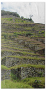 Ancient Terraces Amidst Greenery Bath Towel