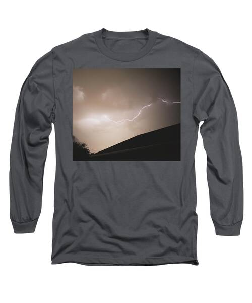 Lightning Illuminates Night Sky Long Sleeve T-Shirt