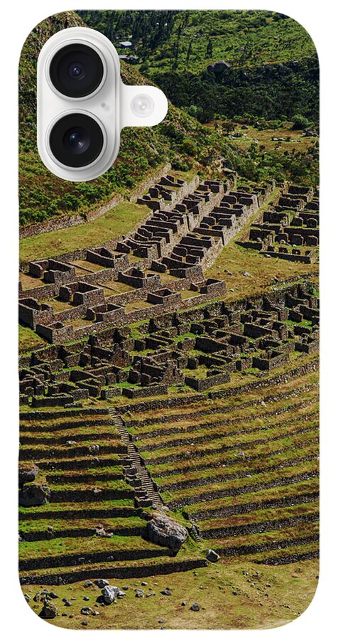 Ancient Terraces And Ruins In Andes Mountains iPhone Case