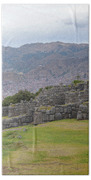 Saqsaywaman Incan Ruin In Cusco Peru Bath Towel