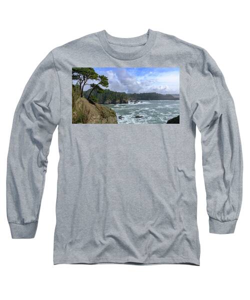 Coastal Serenity With Rugged Cliffs Long Sleeve T-Shirt