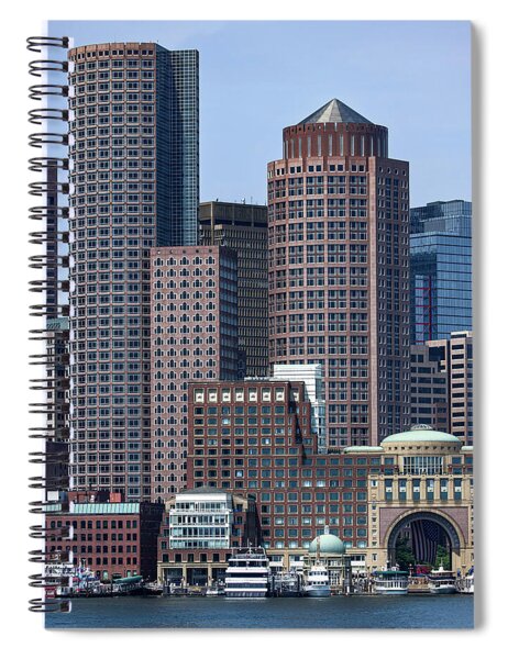 Boston Skyline by the Water Spiral Notebook