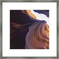 Antelope Canyon Curves And Light Play Framed Print