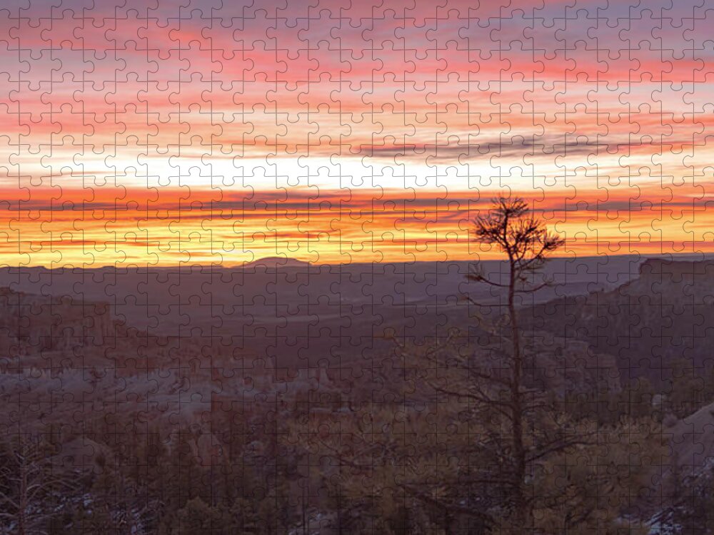 Serene Mountain Sunrise In Bryce Canyon National Park Jigsaw Puzzle
