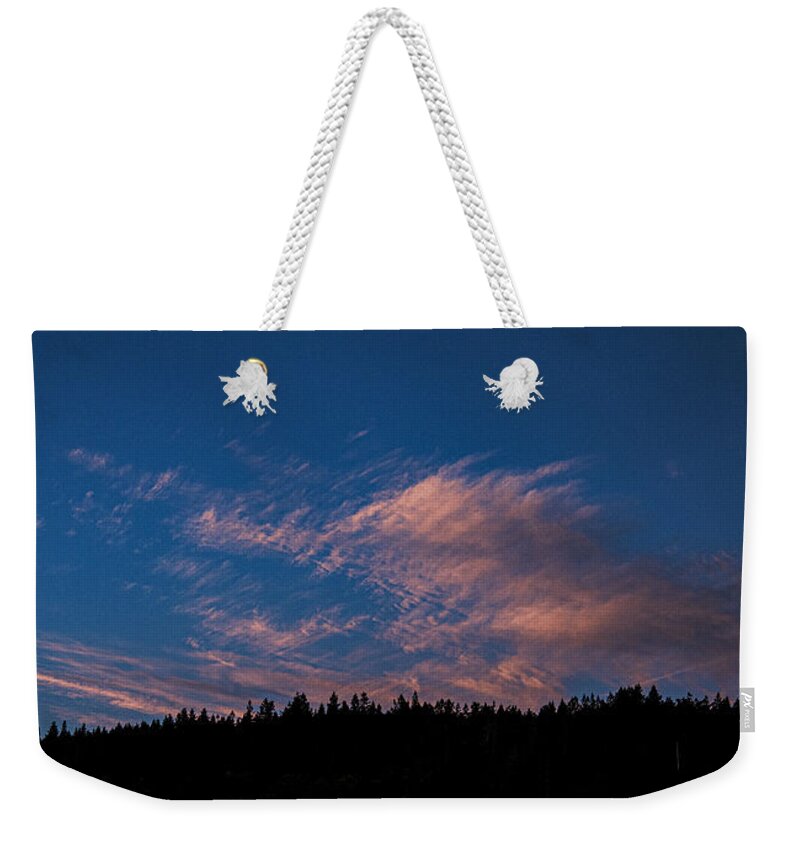 Twilight Over Forested Horizon Weekender Tote Bag