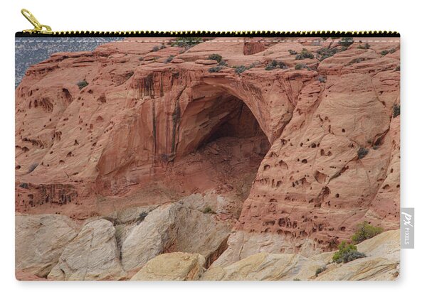Natural Arch In Desert Landscape Zip Pouch