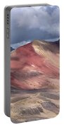 Rainbow Mountain Range Under Cloudy Skies Portable Battery Charger